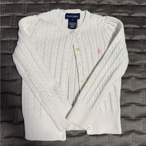 4T girls Ralph Lauren Ivory Cable Knit Sweater